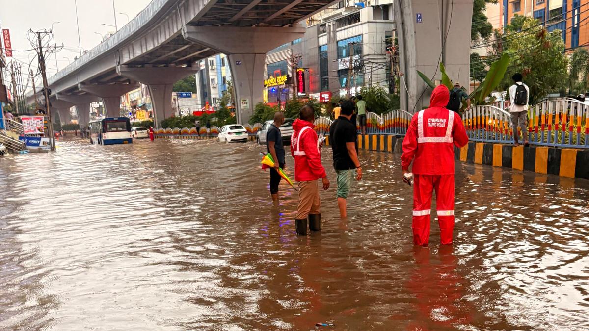Due to heavy rains in Hyderabad, Cyberabad Police advise companies to adopt WFH on Tuesday to ease traffic disruptions.
