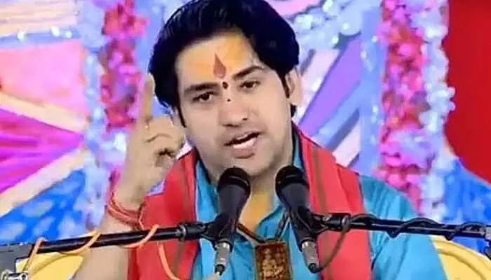 Bageshwar Dham head Dhirendra Krishna Shastri issues security warnings during padayatra in Haryana.