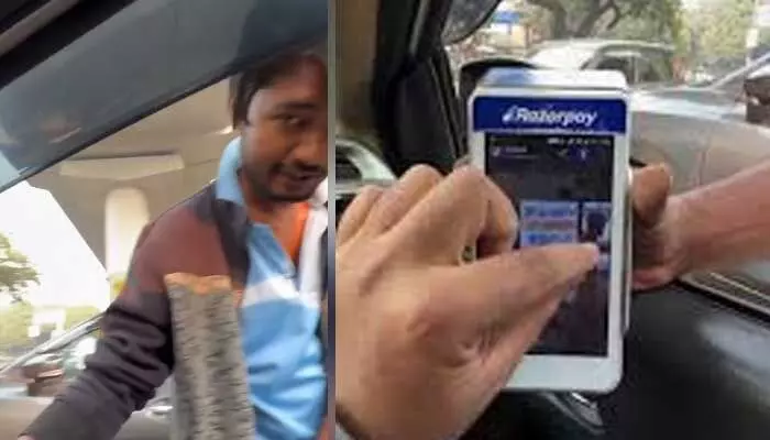 At Janakpuri East Metro, a fake parking fee scam was exposed when a vigilant commuter caught the culprit in the act.
