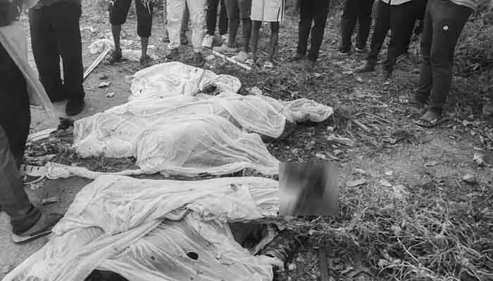 A fire at Gollapalli ginning mill killed two workers and severely injured two. Tension rose as workers protested against the management.