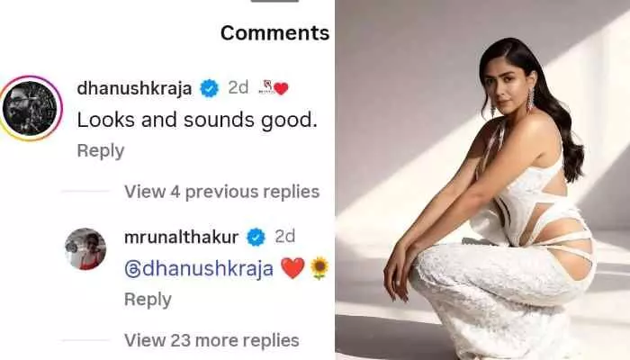 Telugu actress Mrunal Thakur and actor Dhanush spark dating rumors after their Instagram chat over the teaser of 'Do Deewane Sheher Mein' goes viral.