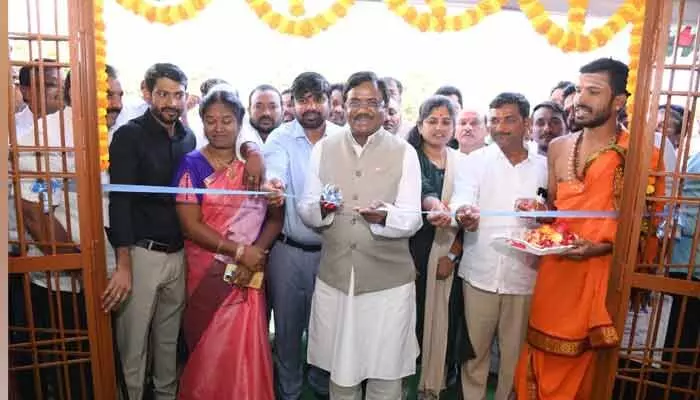 Minister Gaddam Vivek Venkataswamy inaugurated the new Kasturba Gandhi Girls School in Mancherial, emphasizing special attention to student welfare.