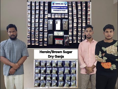 Three arrested in Hyderabad IMAX; 100g brown sugar, 1350 cannabis seized along with 7 phones and a bike.