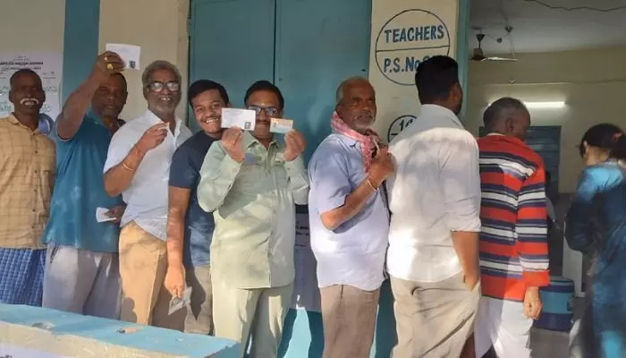 The first phase of Panchayat polls saw an 88.05% turnout across 149 village panchayats. Collector Himavati inspected several polling stations.