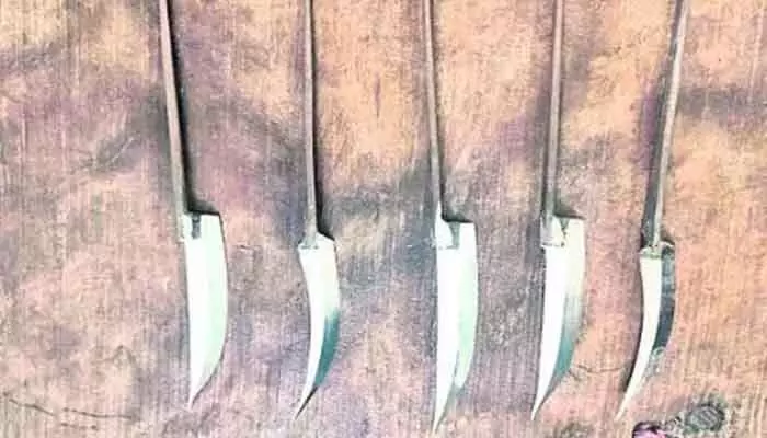 Manuguru police raided cockfights, arrested five people, and seized cash, mobile phones, a bike, and roosters.